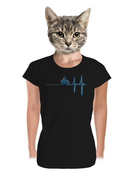 Coffee help prémium női póló Black