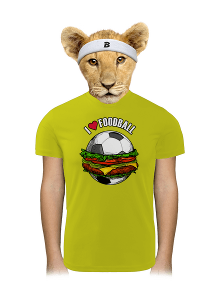Foodball gyerek sport póló Neon Yellow