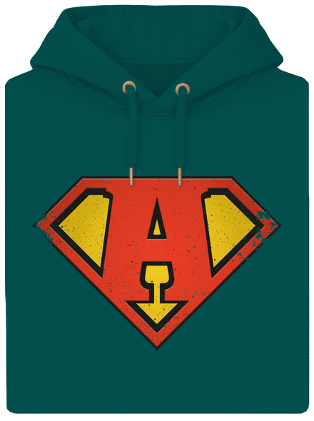 Szuperhős vagyok unisex prémium pulóver Emerald Green