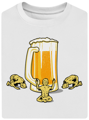 A sör istene unisex túlméretezett póló White