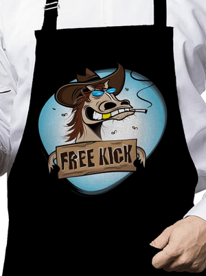 Free kick kötény Black