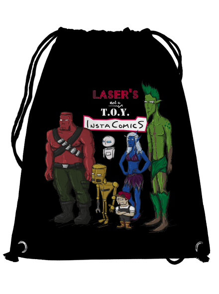 Laser's not a toy hátizsák Black