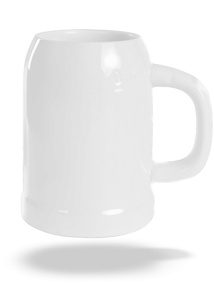 Nyomtatás nélkül söröskorsó White