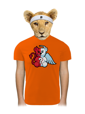 Angyal vagy ördög gyerek sport póló Neon Orange