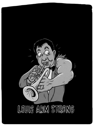 Louis Armstrong cipzáras női pulóver Black