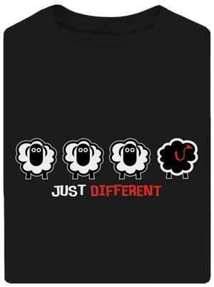 Fekete bárány unisex túlméretezett póló Black