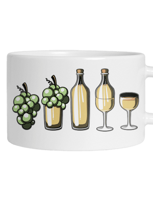 A fehérbor evolúciója macaron bögre White