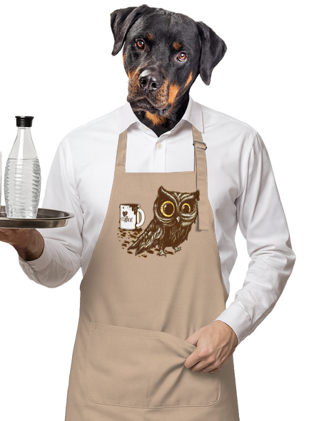 Koffeinfüggő bagoly kötény Rope