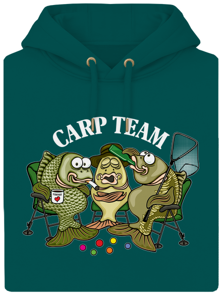 Carp Team unisex prémium pulóver Emerald Green