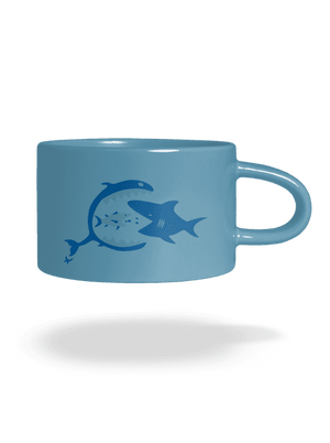 Halak macaron bögre Blue Macaron