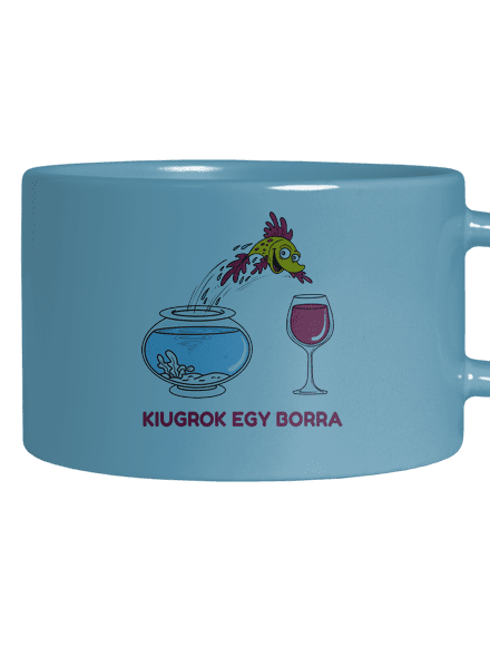 Kiugrok egy borra macaron bögre Blue Macaron