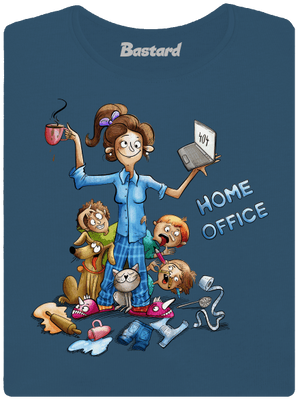 Anyukák home office prémium női póló Petrol Blue