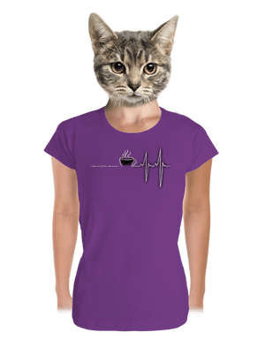 Coffee help prémium női póló Purple