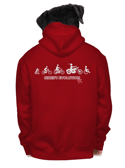 Bikers evolution cipzáras férfi pulóver Red