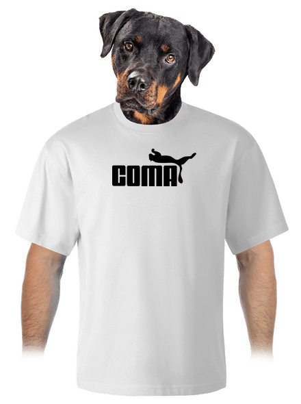 Coma unisex túlméretezett póló White