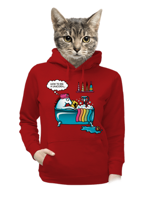 Mi kell az egyszarvúvá váláshoz női kenguruzsebes pulóver Red Mal