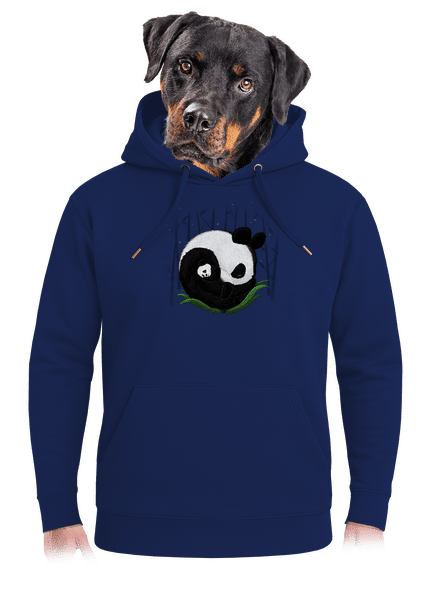 Két alvó panda unisex prémium pulóver Navy