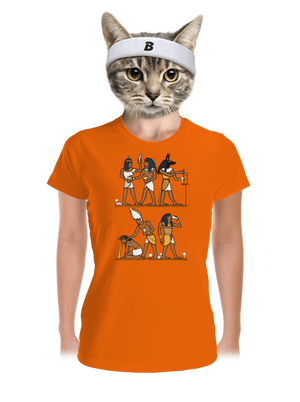 Egyiptomi parti női sportpóló Neon Orange