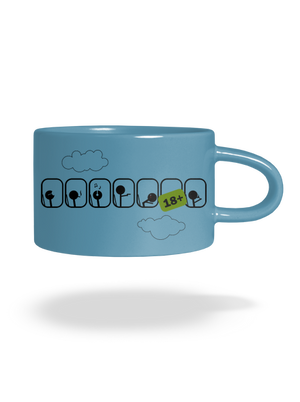 Repülőgép macaron bögre Blue Macaron