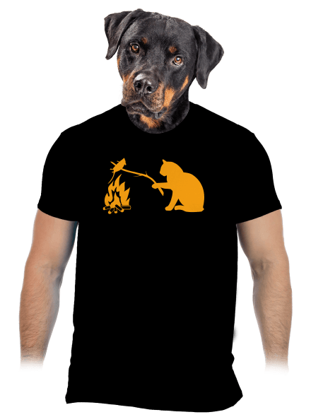 Macska-egér harc férfi póló Black