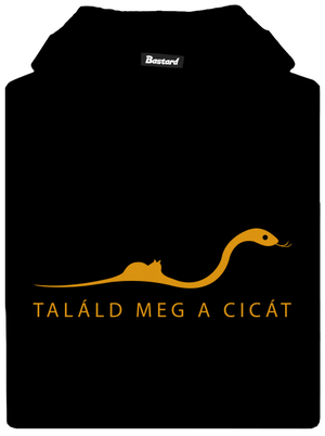 Találd meg a cicát gyerek kenguruzsebes pulóver Black