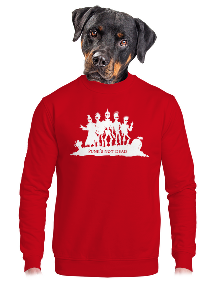 Punks not dead! unisex crewneck Red