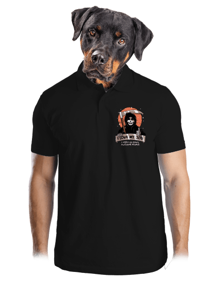 I love my job férfi pólóingek Black