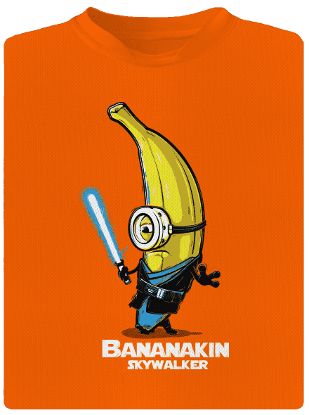 Bananakin Skywalker gyerek sport póló Neon Orange