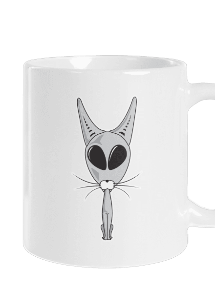 UFO cat hagyományos bögre White