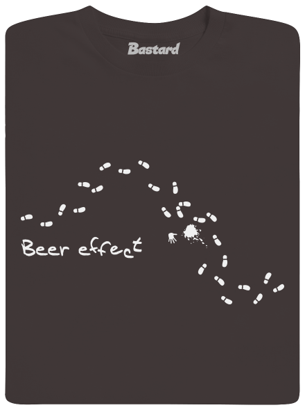 Beer effect férfi hosszú ujjú póló Bear Brown