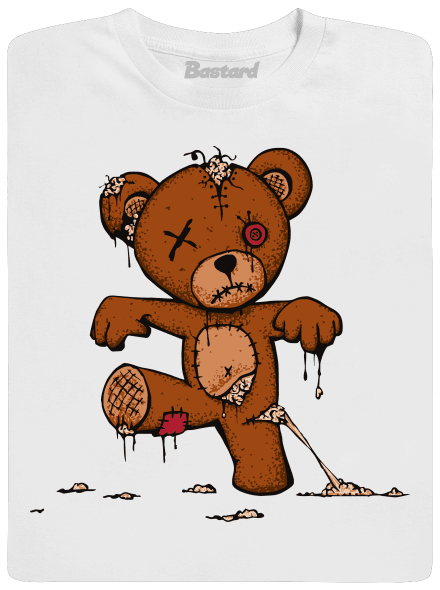 Zombie Teddy férfi hosszú ujjú póló White