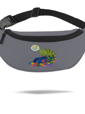 Zavart kaméleon övtáska Graphite