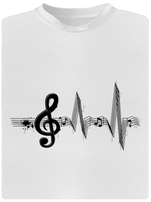 A zene az életem férfi sportpóló White