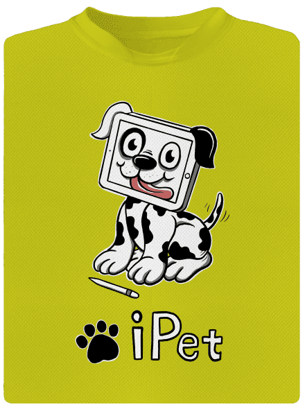 iPet gyerek sport póló Neon Yellow