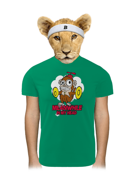 Monkey in my head gyerek sport póló Kelly Green Mal