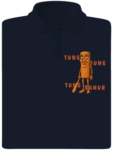 Tung Tung Tung Sahur – Italian Brainrot férfi pólóingek Navy Mal