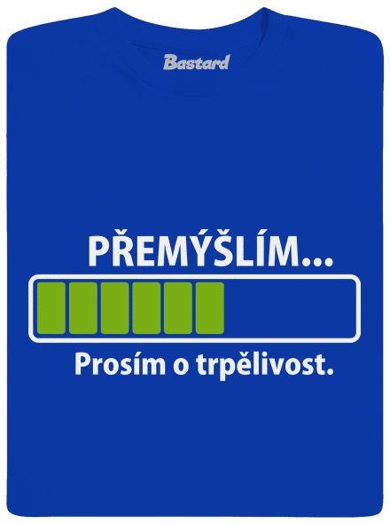 Gondolkodom férfi hosszú ujjú póló Royal Blue