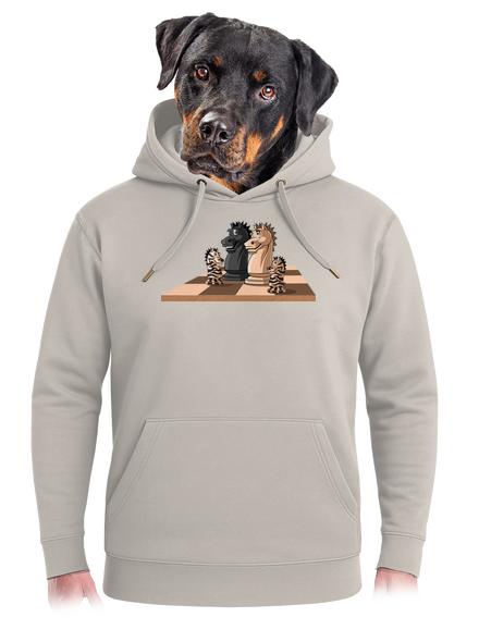 Sakkcsalád unisex prémium pulóver Pastel Macchiato