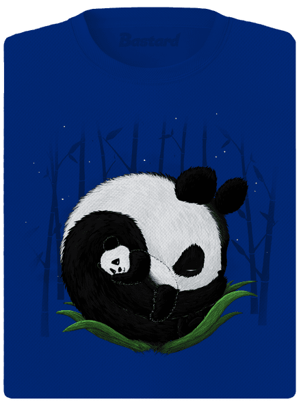 Két alvó panda női sportpóló Royal Blue Mal
