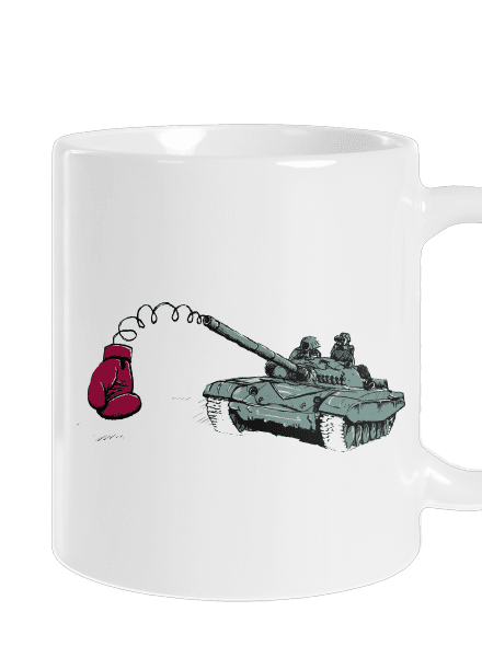 Tank hagyományos bögre White