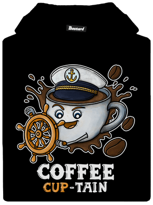 Coffee Cup-tain gyerek kenguruzsebes pulóver Black