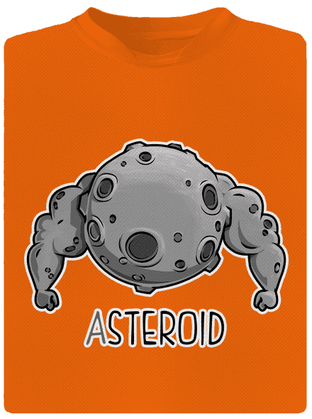 Asteroid gyerek sport póló Neon Orange