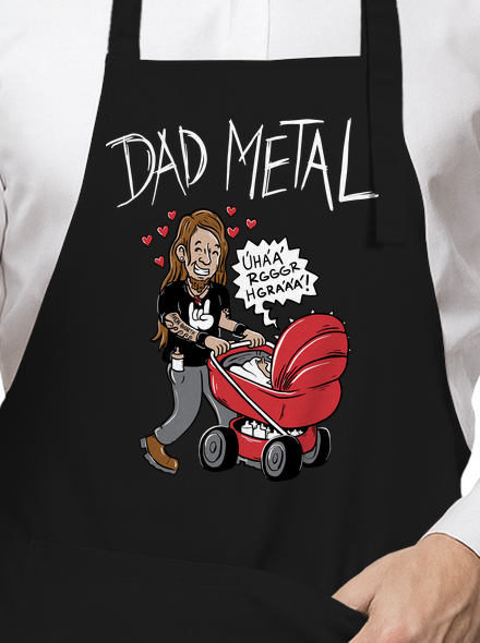 Dad metal kötény Black