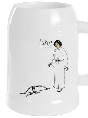 Luke és Leia söröskorsó White