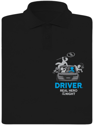 Driver férfi pólóingek Black