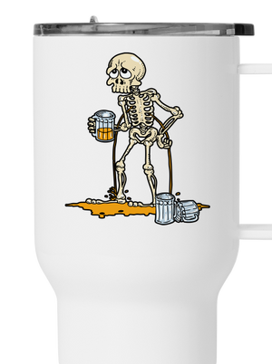 Csontváz és sör termosz bögre White