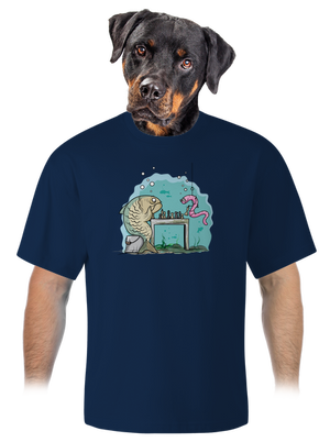 A halat nem lehet kifogni unisex túlméretezett póló Midnight Blue