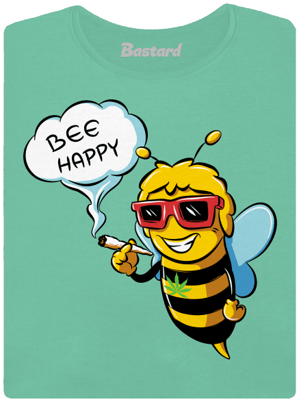 Bee happy prémium női póló Mint Mal
