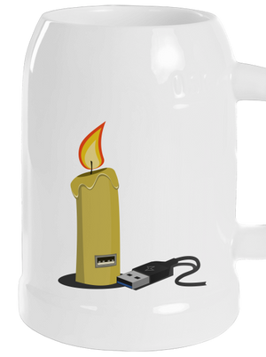 USB gyertya söröskorsó White