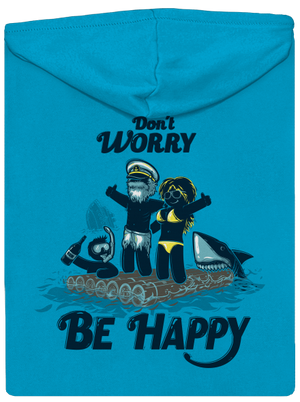 Don't worry cipzáras női pulóver Blue Atol